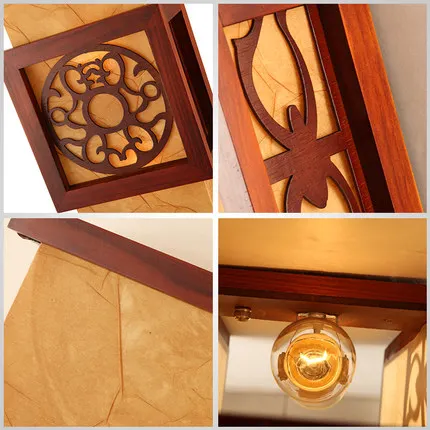 Современный китайский мин и цин классической резной настенные бра лампы спальня