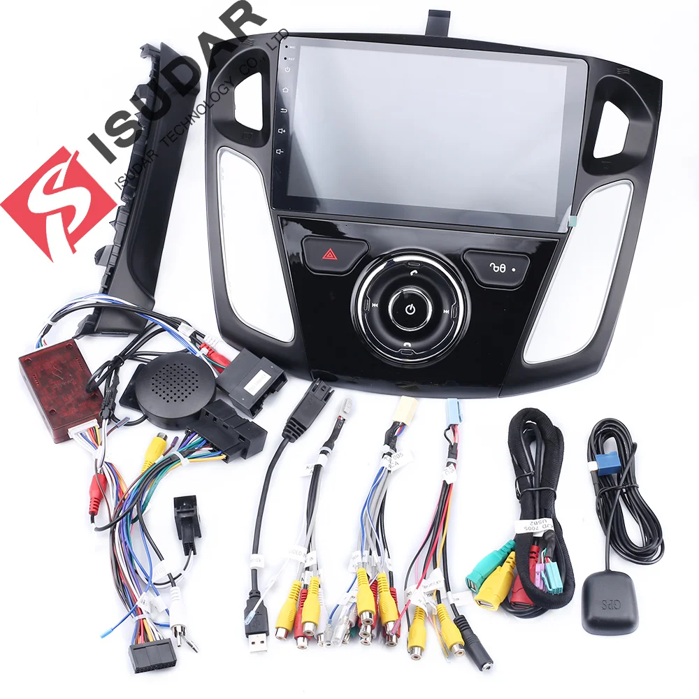 Isudar 1 Din Авто Радио Android 9 для Ford/Focus 3 2012 2014 Автомобильный мультимедийный стерео