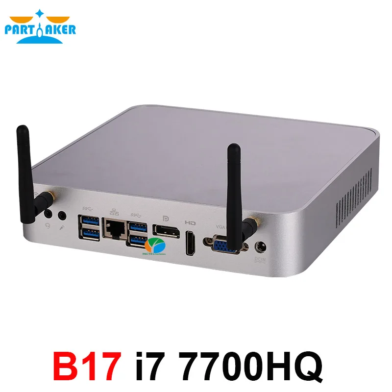 Intel Core i7 7700HQ Windows 10 Мини ПК Linux с DP VGA HDMI LAN 6 * USB DDR4 32 Гб RAM Max AC Wifi компьютер|Мини ПК| |