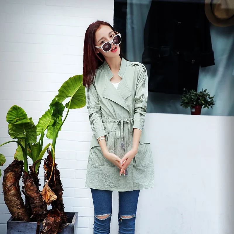 Новинка Весна-Осень Женская ветровка 2020 женский корейский Тонкий хлопковый