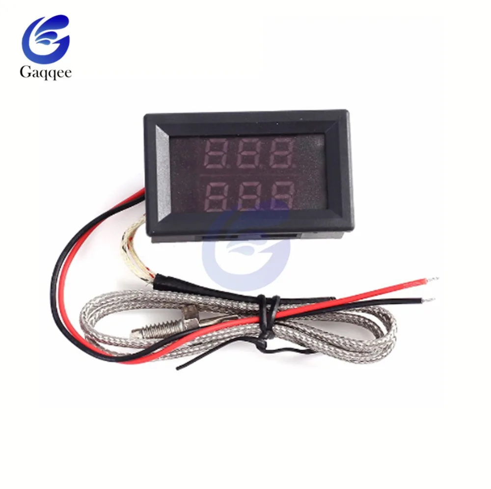 K-type термометр с двойным цифровым светодиодным дисплеем Промышленные термопары