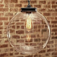 factory direct sales nature inspired contemporary pendant with transparent globe glass shade 110 240v