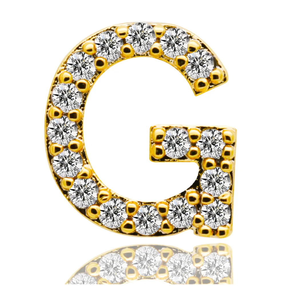 Циркониевый камень CZ проложить Bling из одной буквы декоративные Зубные коронки