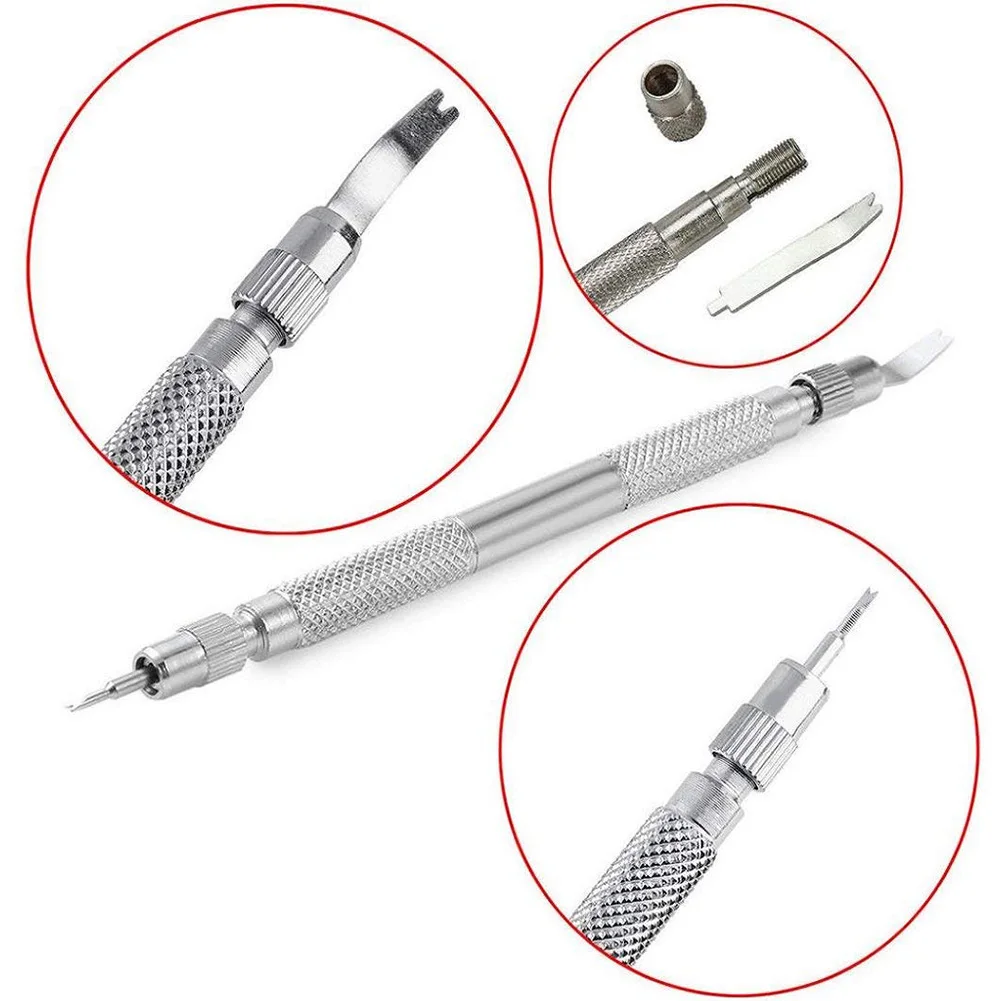 9Pcs/Set Professional Metal Adjustable Watch Band Bracelet Link Remover Pin Wrist Strap Repair Tool