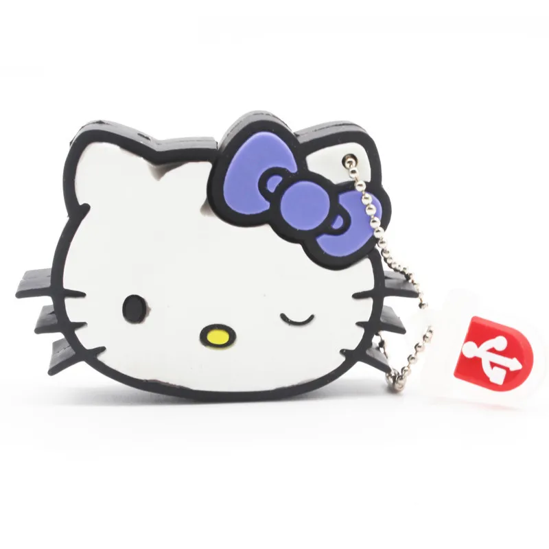 JASTER Hello kitty, usb флеш-накопитель, милая флешка, 4 ГБ, 8 ГБ, 16 ГБ, 32 ГБ, 64 ГБ, карта памяти, u-диск, usb 2,0, флеш-накопитель - Цвет: Blue