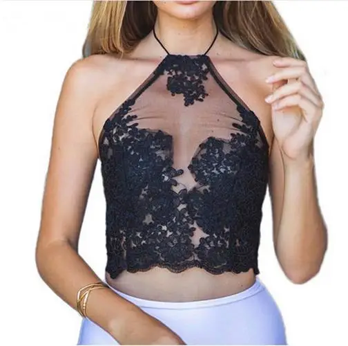 Летний женский жилет без бретелек с вышивкой кружевные повседневные женские