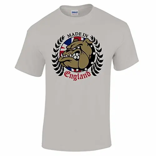 

2019 Men's Made In England British Pride Bulldog Holiday T Shirt Cotton T-Shirt Fashion High Quality