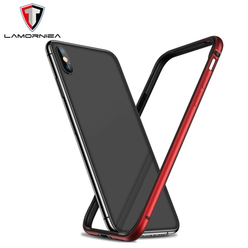 Алюминиевый бампер гибкий силиконовый чехол для iPhone 7 6S 8 XS Max XR Роскошный Жесткий