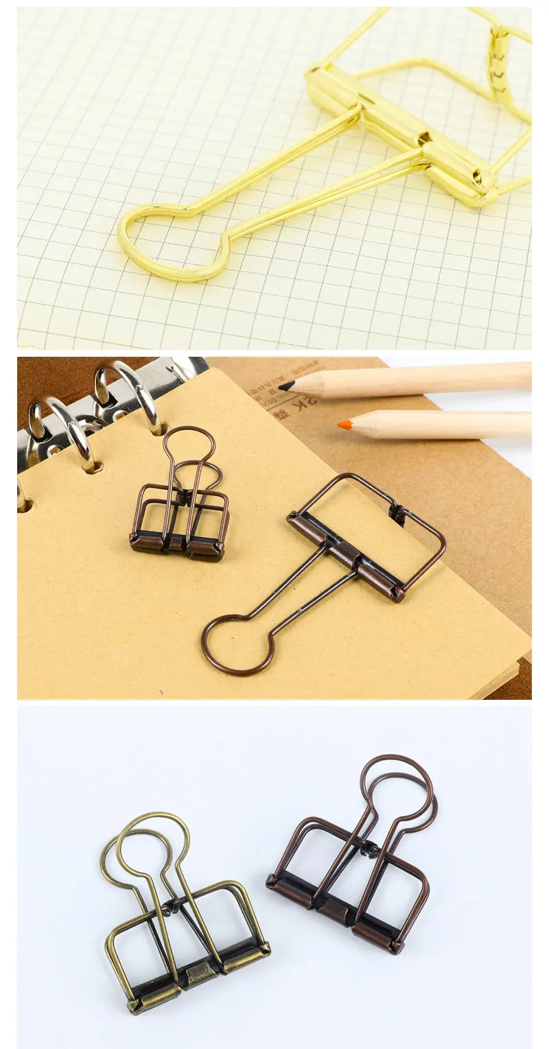 2 шт. Kawaii Канцелярские бумажные зажимы De Papel для заметок DIY закладки цветные канцелярские зажимы для офиса, школы и офиса металлические канцелярские принадлежности
