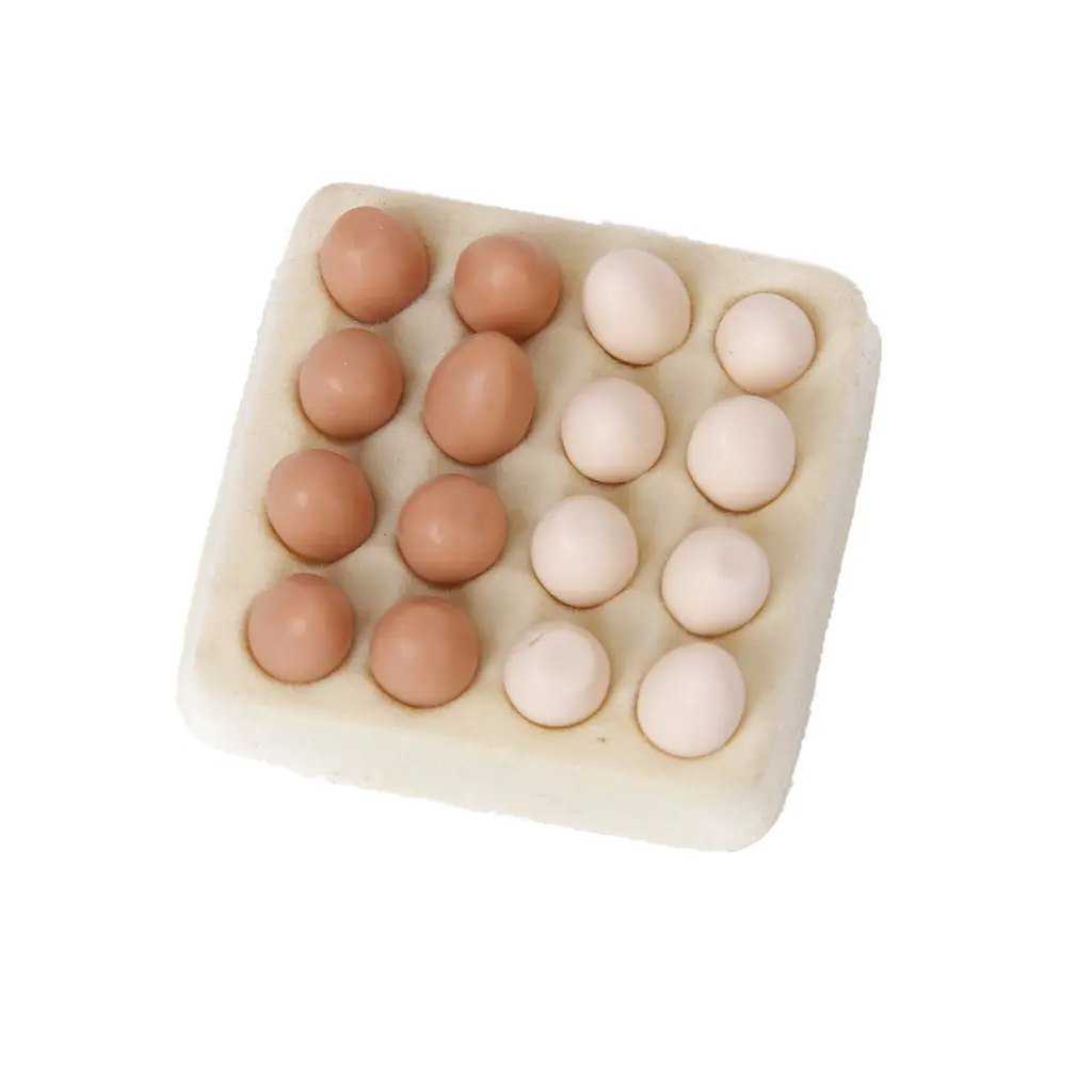 MACH 1/12 dollhouse miniature egg carton with 16 pcs eggs dollhouses | Игрушки и хобби