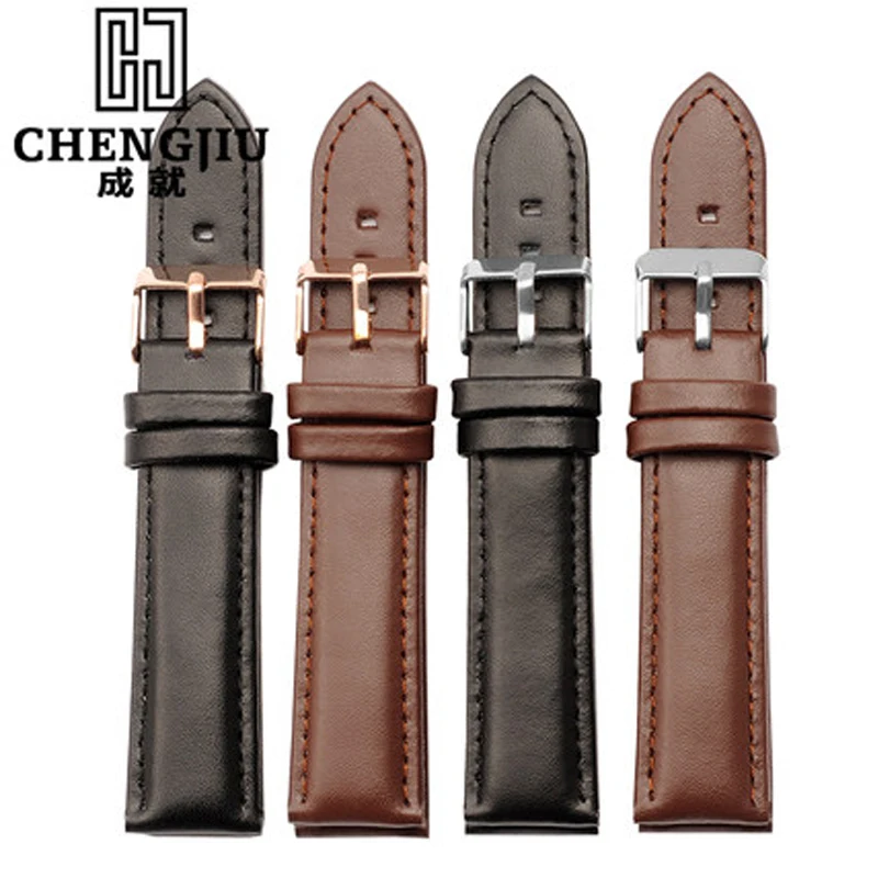 Genuine Leather Watchband For Daniel Wellington Armani Heberlin Watches Strap Mens Clafskin Women Montre | Наручные часы