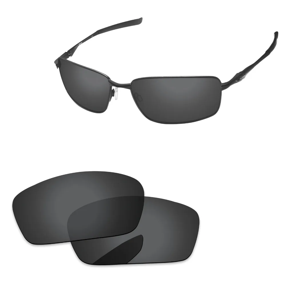 Bsymbo Black & Silver & Blue & Red 4 Pairs Polarized Replacement Lenses For Splinter Sunglasses 100% UVA & UVB Protection