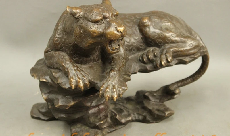 8 &quotнародный китайский Бронзовый феншуй счастливый Леопардовый год Зодиак тигр