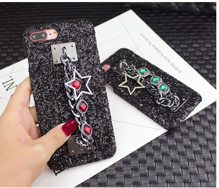 Aibor Роскошный блеск Косметическая пудра чехол для iPhone 5 5S SE X 6 S плюс 7 8 Bling алмаз