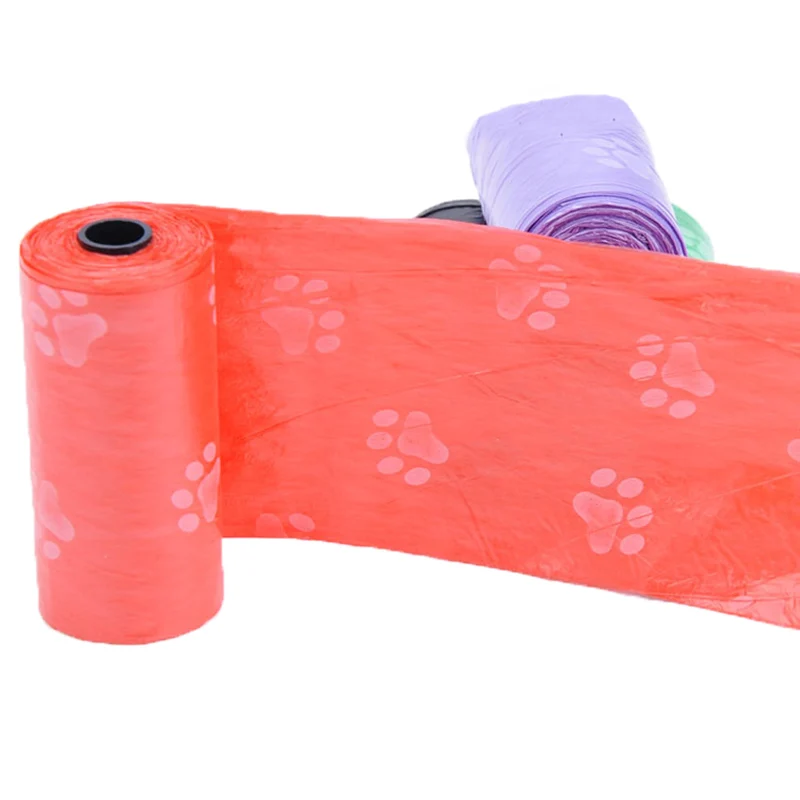 

Sqinans 1 roll=15pcs 26x24cm Dog Poop Bag Waste Clean up Rolls Dog Cat Dispenser Bag Carrier Pet Accessories Disposable Bags