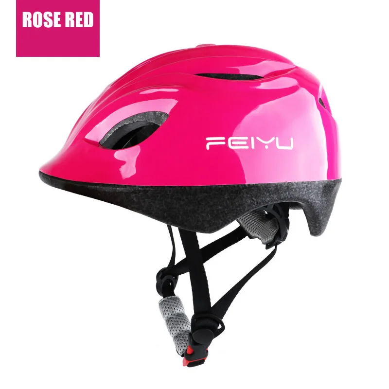 Rose Red Сверхлегкий детский велосипед шлем для катания на коньках велосипедный шлем Регулируемый защитный шлем для детей Открытый спортивный скейтборд баланс автомобиля - Цвет: Rose Red