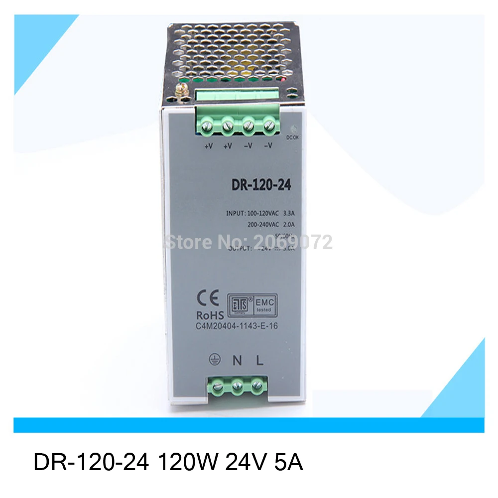 Источник питания din рейка 120W 24V 5A импульсные источники DR 120 24|supply line|supply valvesupplies outlet