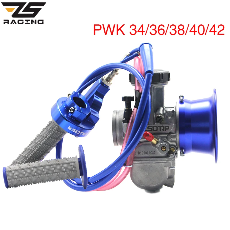 Карбюратор ZS Racing PWK 34 36 38 40 42 мм + колпачок воздушного фильтра рукоятка ручки