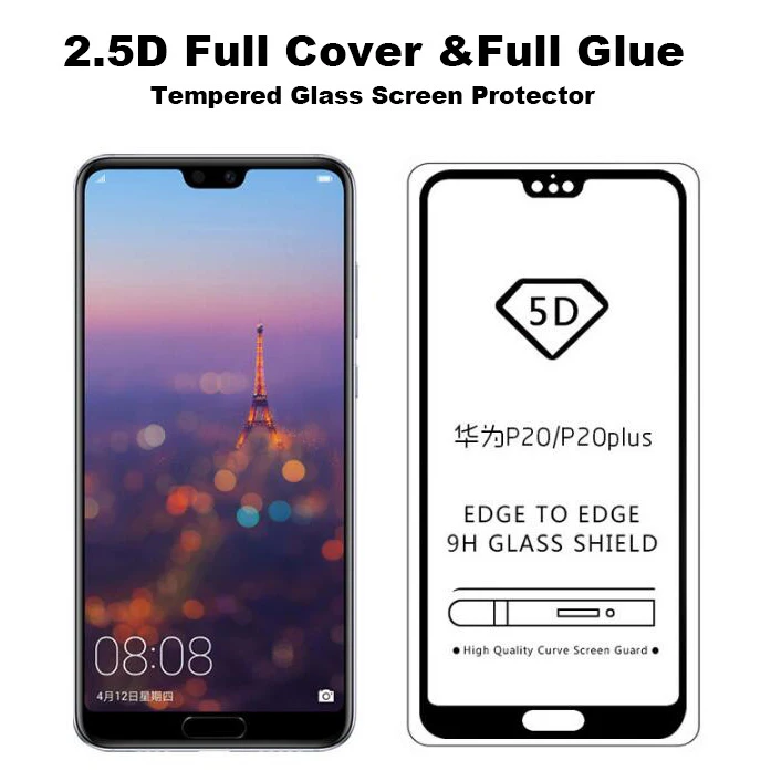 Для huawei P20 Lite закаленное Стекло полное покрытие полный клей не точка
