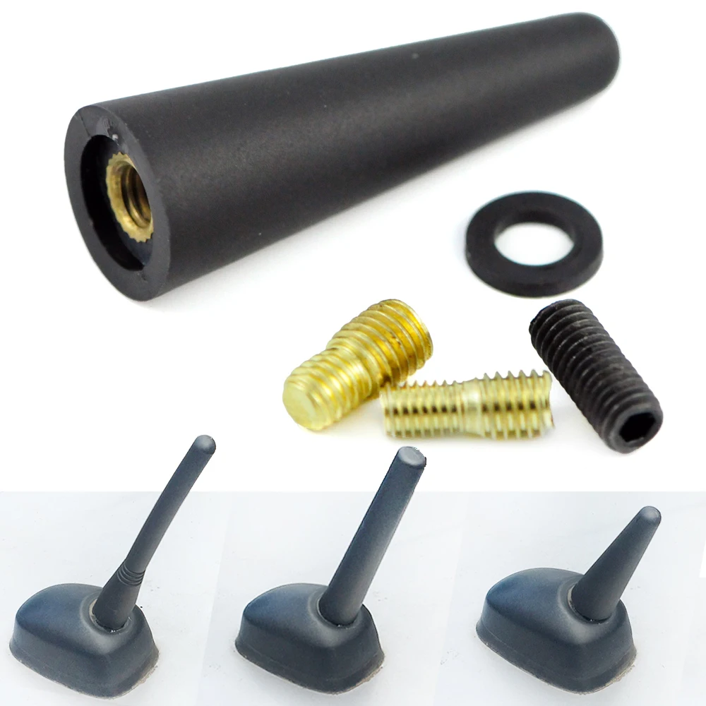 2 3 4 Inch Car Antenna Mast Car Short Stubby Black For Toyota Honda Mitsubishi