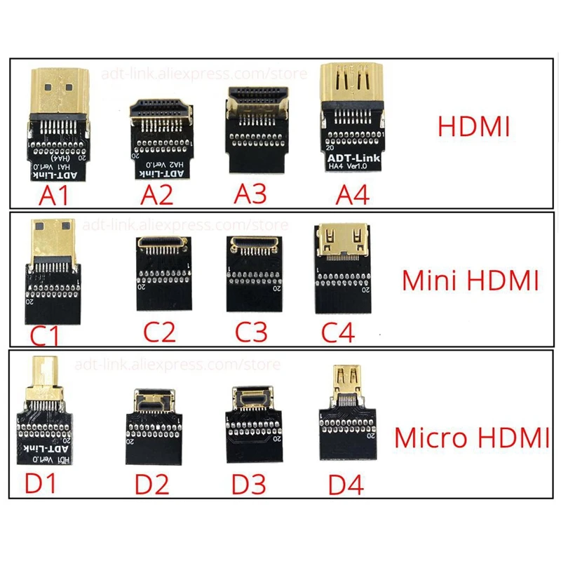 Кабель Mini HDMI 10 см 20 30 50 1/2 /3 фута 4K x 2K @ 60 Гц|Компьютерные кабели и разъемы| |