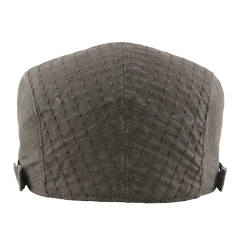 PCFDDR Spring and Summer 2019 New Middle-aged and Old-aged Duck Tongue Cap Wash Suture Stripe Thin Pure Beret.