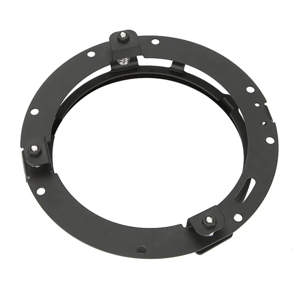 Partol 7&quot LED Headlight Mounting Ring Stainless Steel Round Satin Powder Built-In Springs For Harley FLD Touring Softail | Автомобили