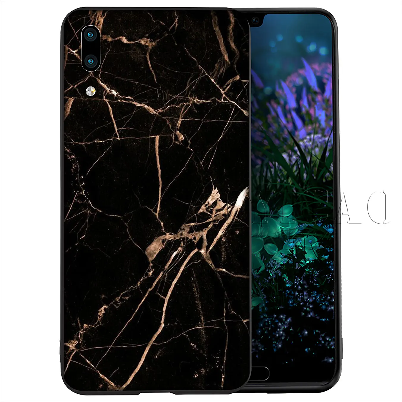 IYICAO Золотой Черный Белый Мраморный Мягкий силиконовый чехол для Huawei Y9 Y7 Y6 Prime 2019