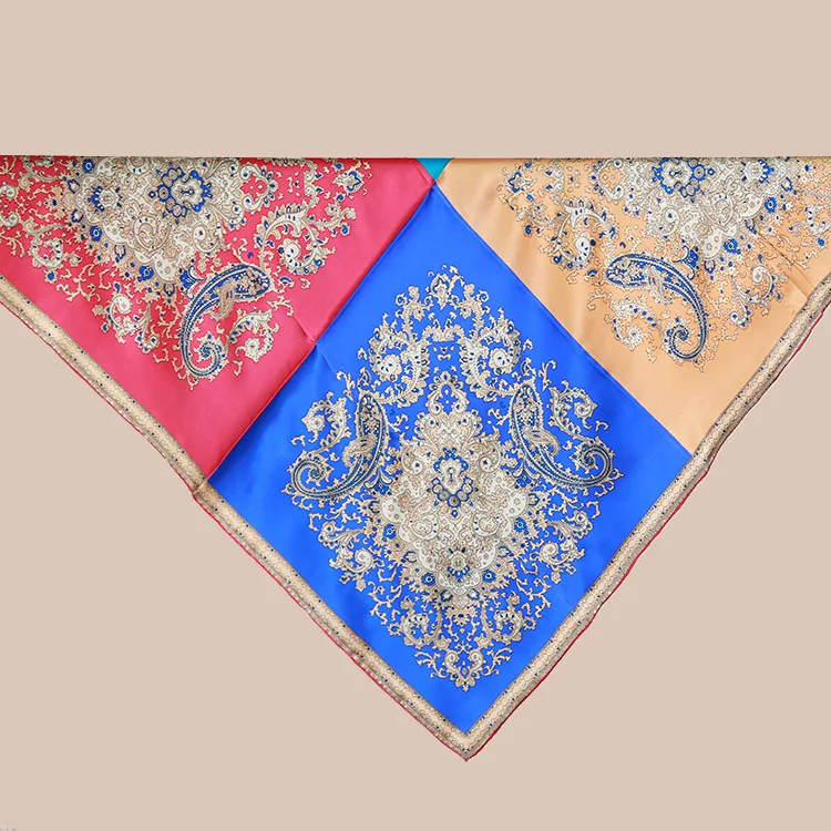 New four color paisley colorful silk scarf 100% real natural silk shawl big size silk stole