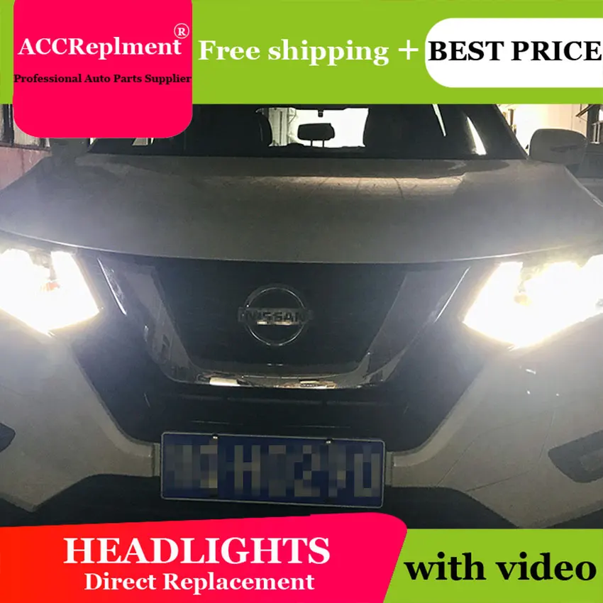 Автомобильный Стайлинг для Nissan X-Trail фары 2017-2019 светодиодный ные линзы с двойным