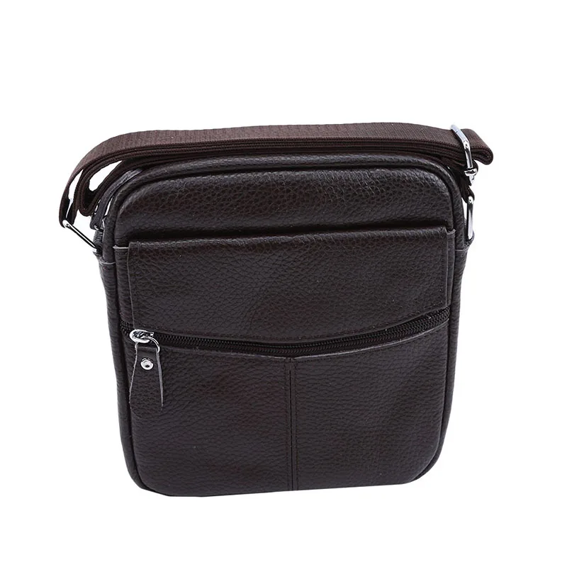 Высококачественная кожаная мужская сумка через плечо Большая вместительная