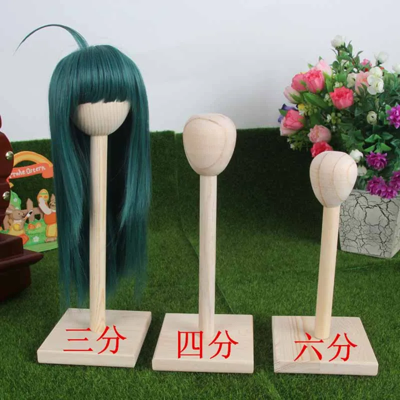 

Doll Accessories Wooden Doll Hair Wig Stand For SD DOD BJD Doll 1/3 1/4 1/6