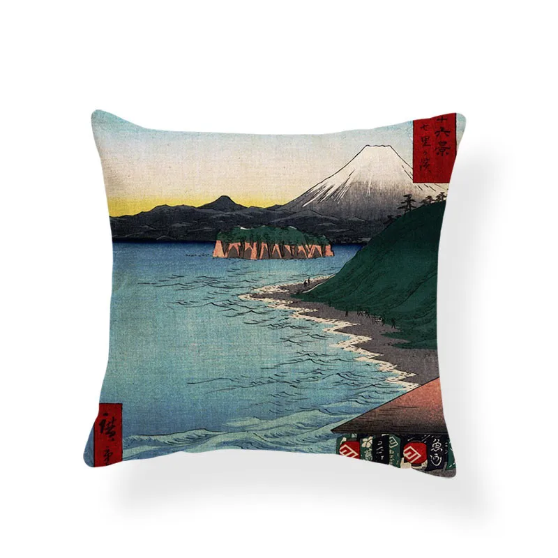 Классическая Ретро наволочка Япония Фудзи горная пляжная волна украшение для