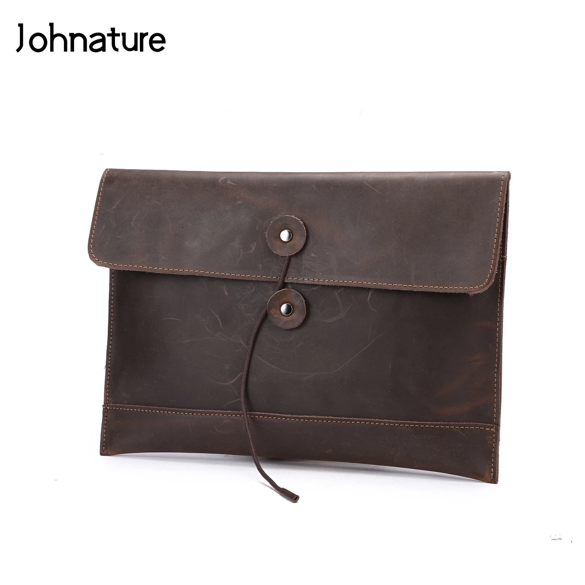 Johnature 2020 новые винтажные мужские клатчи конверт из натуральной кожи мужская
