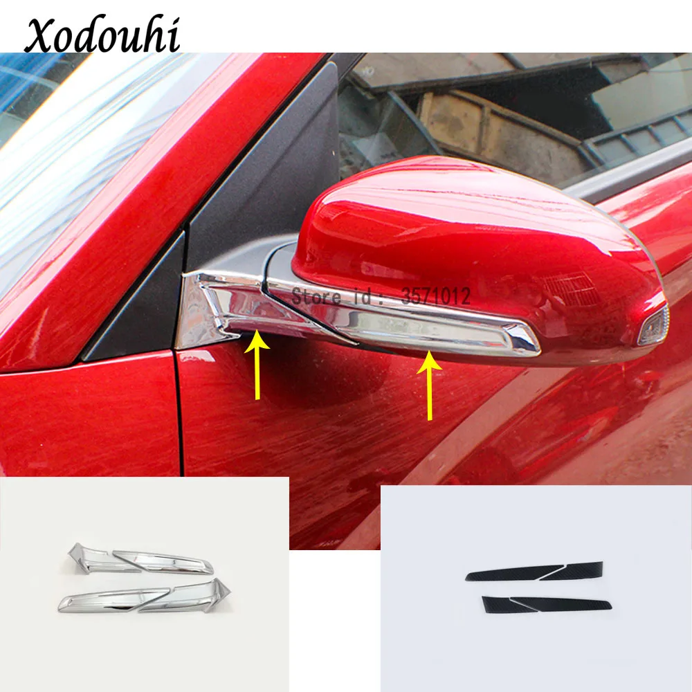 

For Hyundai Kona Encino Kauai 2017 2018 2019 2020 Car Sticker Cover Eyebrow Back Rear View Rearview Side Mirror Cover Trim Frame