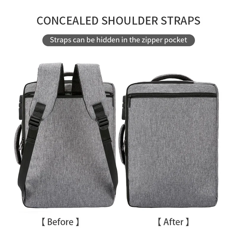 15 дюймовый мужской портфель для ноутбука с замком паролем Офисные Сумки мужчин