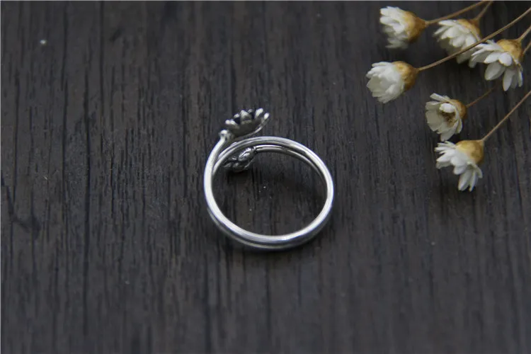 Оригинал посеребренная цветочный многослойная женские модели кольцо Тайский