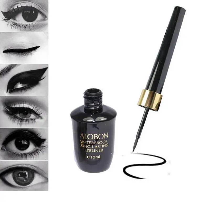 HobbyLane 1 pieces long lasting waterproof eye pencil Liquid Eye Liner Pen Black Waterproof Quick-drying Eyeliner Makeup Beauty |