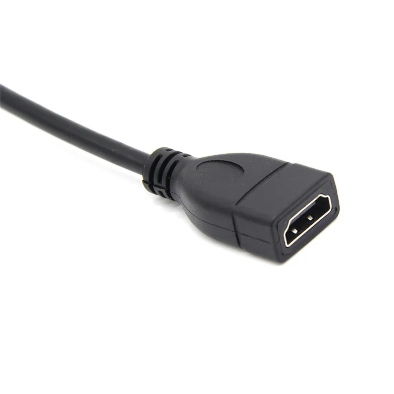 Кабель HDMI к HDMI Женский адаптер Mini Micro HDMI 90 градусов под прямым углом Мужской к HDMI AF удлинитель 15 см