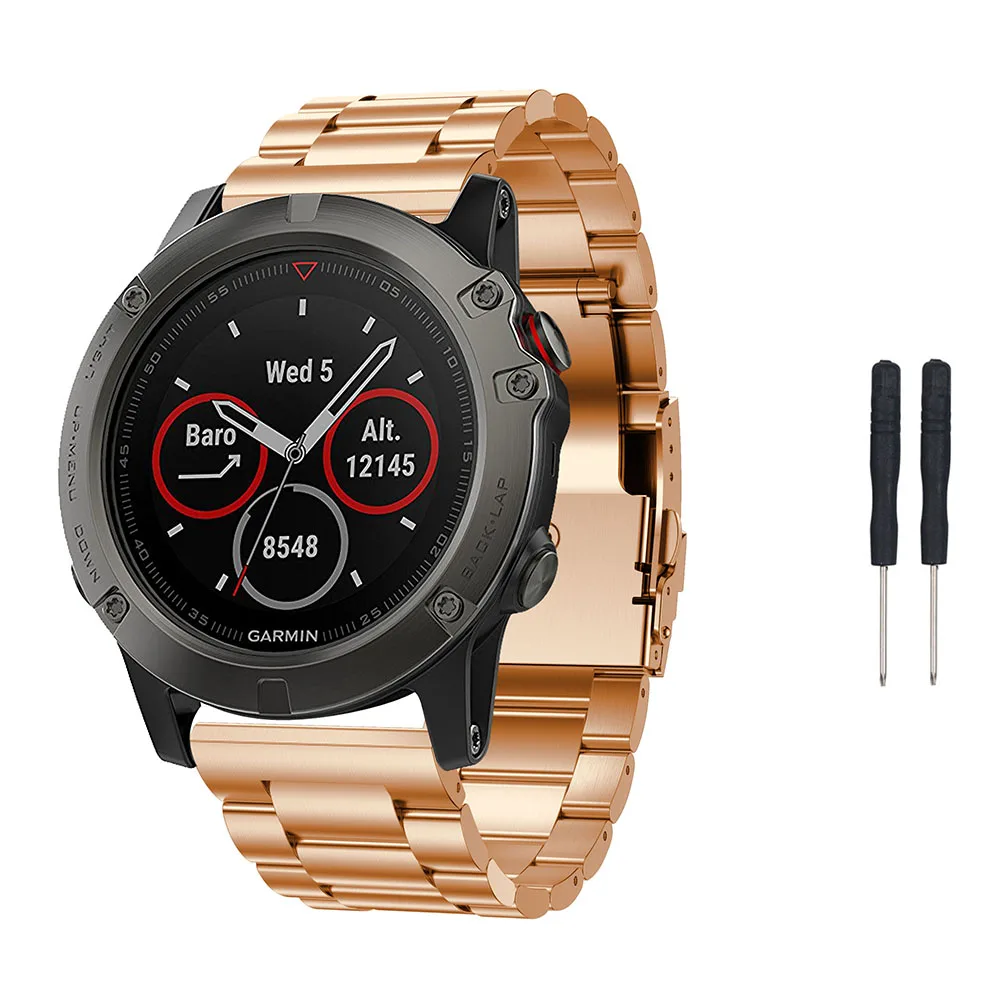 26 мм металлический ремешок из нержавеющей стали для часов Garmin Fenix 5X
