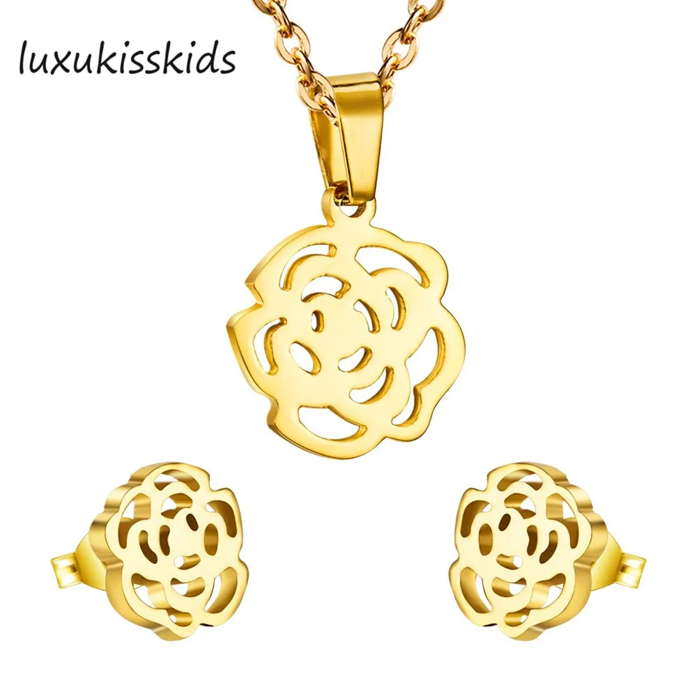 LUXUKISSKIDS свадебный цветок Свадебный комплект ювелирных изделий в африканском