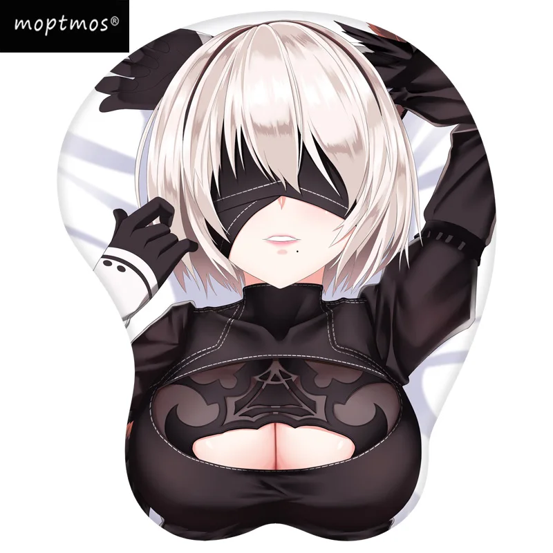 NieR:Automata коврик для мыши 3D ягодицы нижний упор запястья 2B сексуальные коврики игр