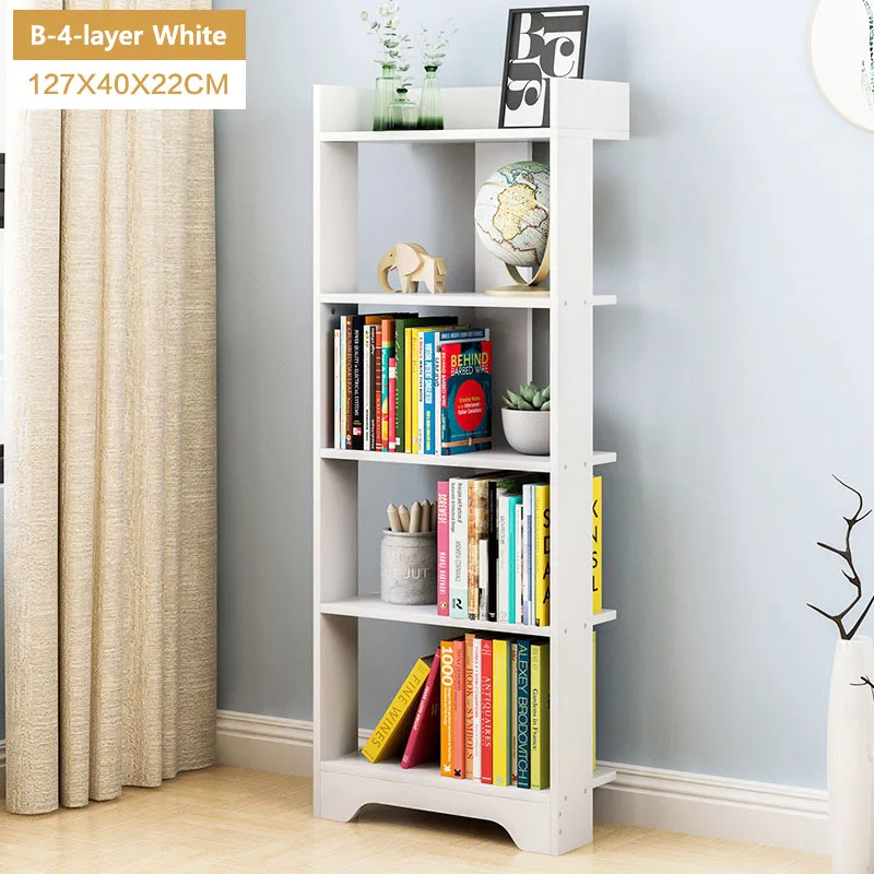 40cm-white-4L Современная простая книжная полка, деревянная настенная полка, книжный шкаф, мебель для дома, гостиной, органайзер, шкаф для хранения - Цвет: 40cm-white-4L