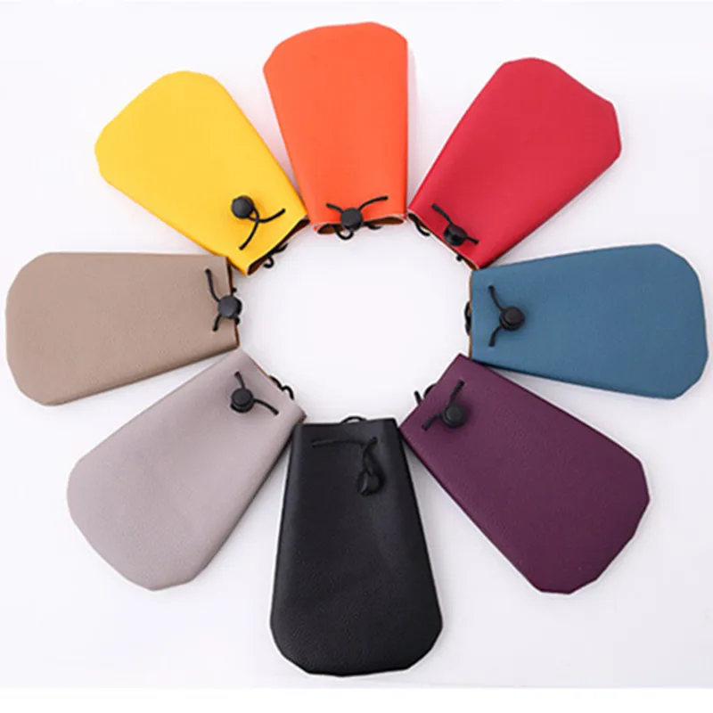 Модный кошелек конфетного цвета с узором Личи кожаный чехол для телефона мини