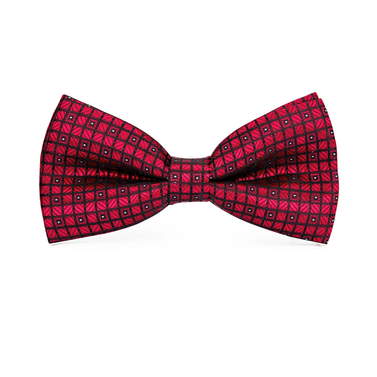 Hi-Tie Шелковый галстук-бабочка для мужчин красная бабочка Карманный платок