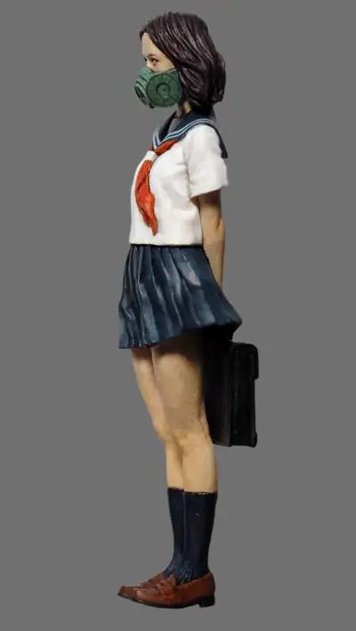 1/35 Набор фигурок из смолы 140 газовая маска фигурка девушки масштаб японского
