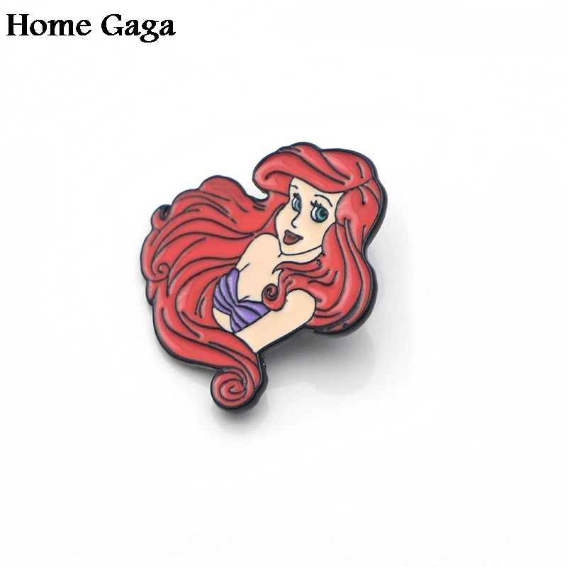 Homegaga Русалка эмаль цинка булавки для металлические украшения для одежды медаль Подарочная сумка рубашка шляпа рюкзак броши значки для мужчин женщин D1252