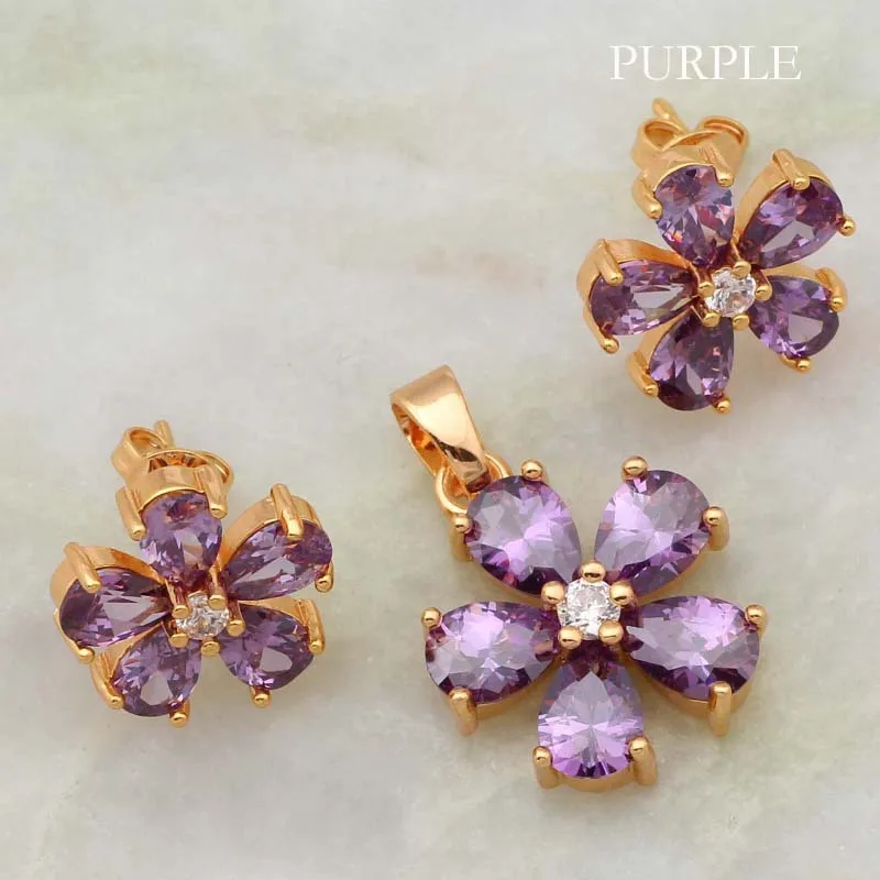 Оптовая и розничная продажа Мода cz набор украшений для женщин Мульти Cubic Zirconia