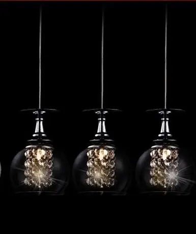 Современные хрустальные подвесные светильники прозрачные из стекла для вина