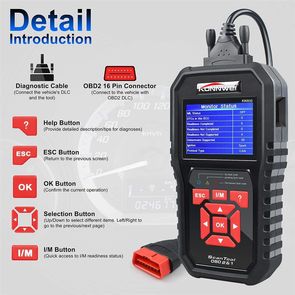 OBD2 автоматический диагностический сканер универсальный OBD Автомобильный